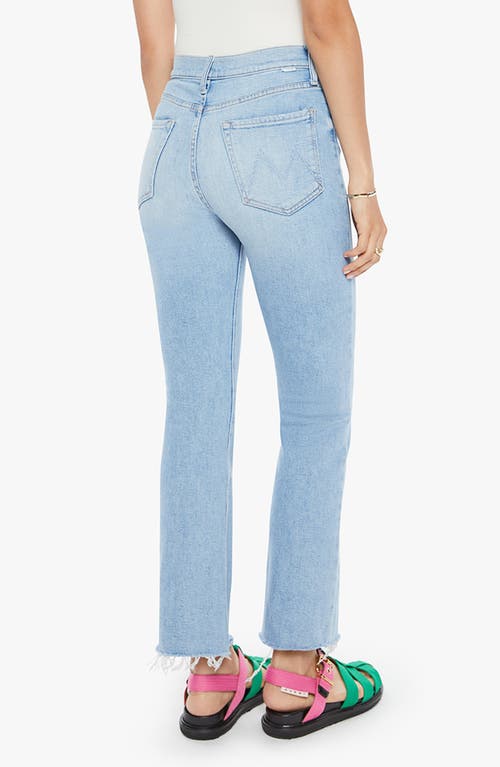 Mother The Tripper High Waist Ankle Fray Flare Jeans In Blue