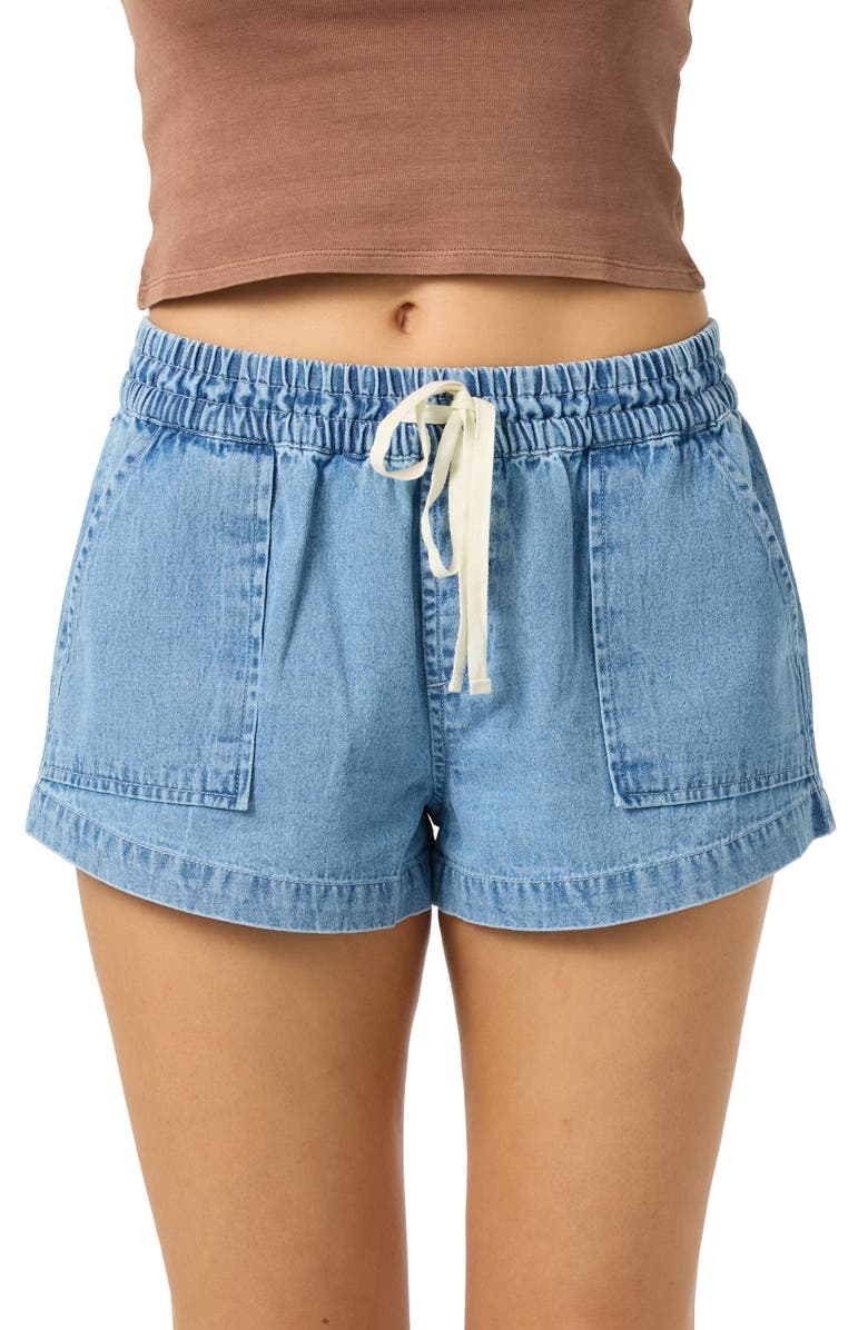 O'Neill Sevie 2 Drawstring Denim Shorts, Main, color, Drifter