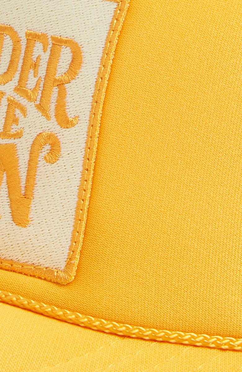 Friday Feelin’ Under the Sun Patch Trucker Hat, Alternate, color, Yellow