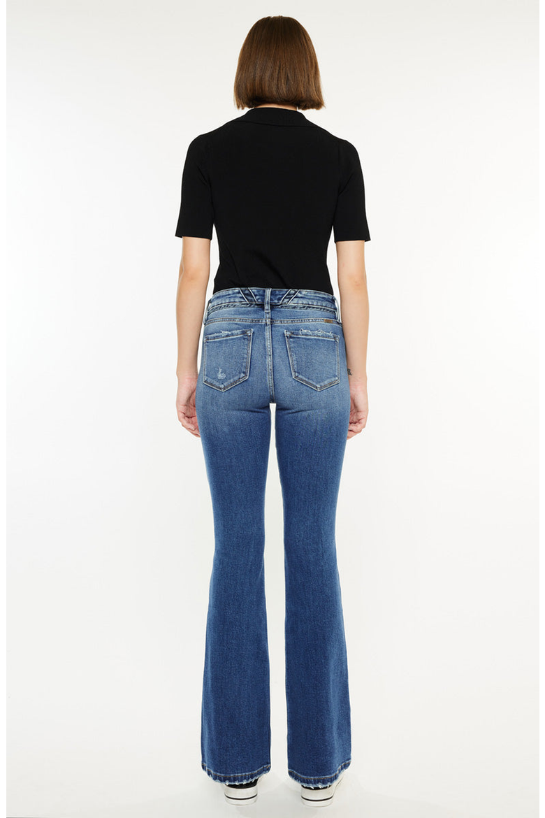 Marline Mid Rise Flare Jeans, Alternate, color, Dark Wash