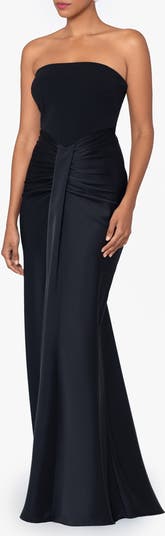 Strapless Satin Gown