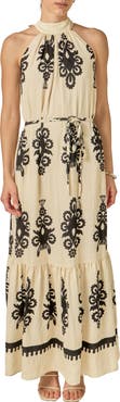 English Factory Allover Print Halter Dress