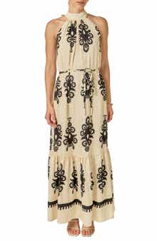 Allover Print Halter Dress