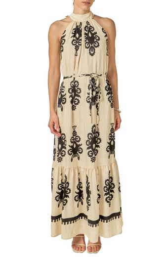 English Factory Allover Print Halter Dress