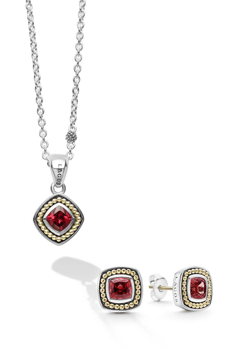 LAGOS Rittenhouse Stud Earrings & Pendant Necklace Set, Main, color, 