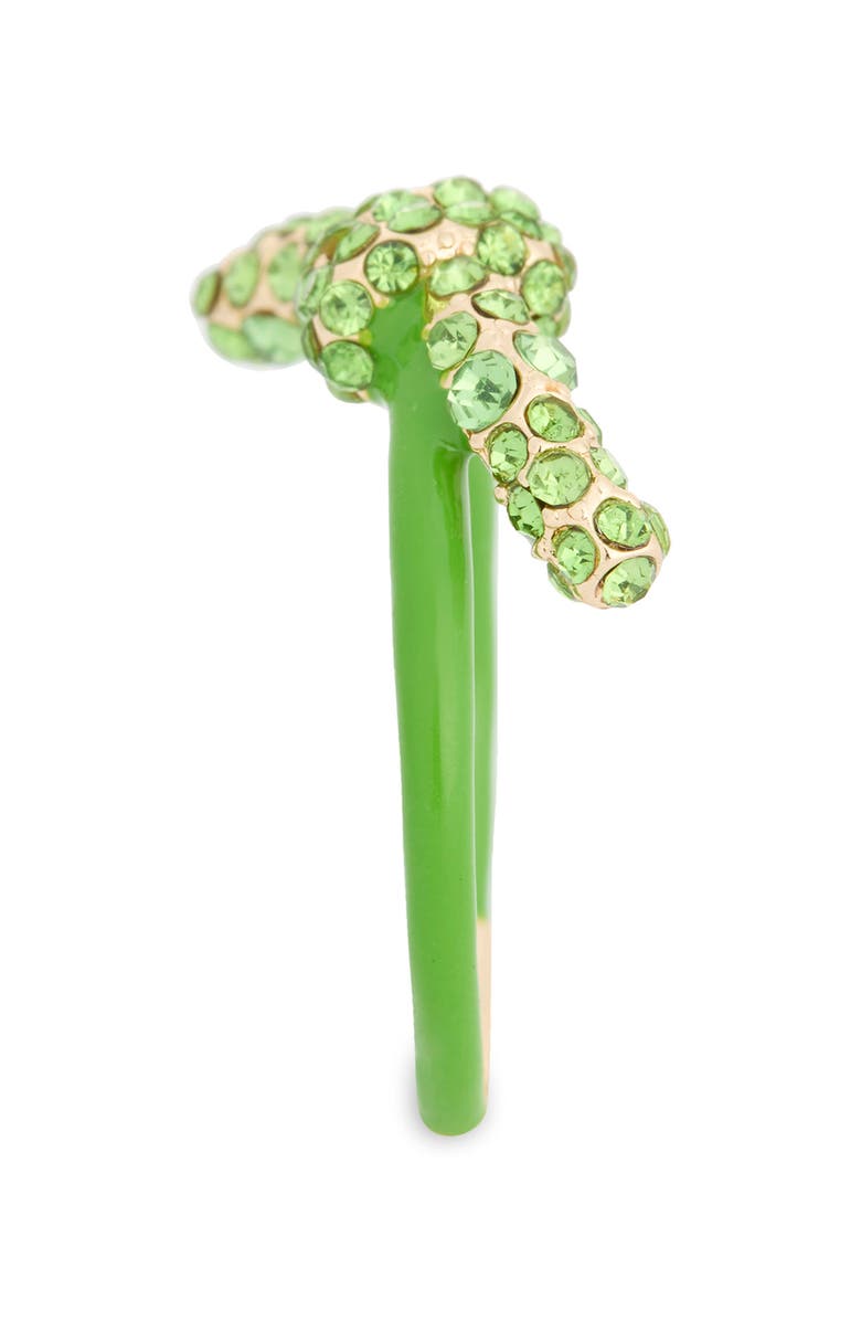 NORDSTROM RACK Pavé Crystal Enamel Knot Ring, Alternate, color, Green Multi- Gold