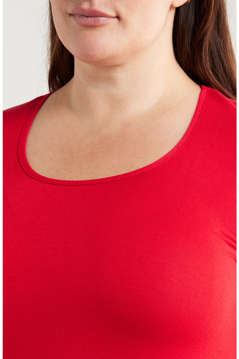 Swing Asymmetric Hem Tunic Top, Alternate, color, RED