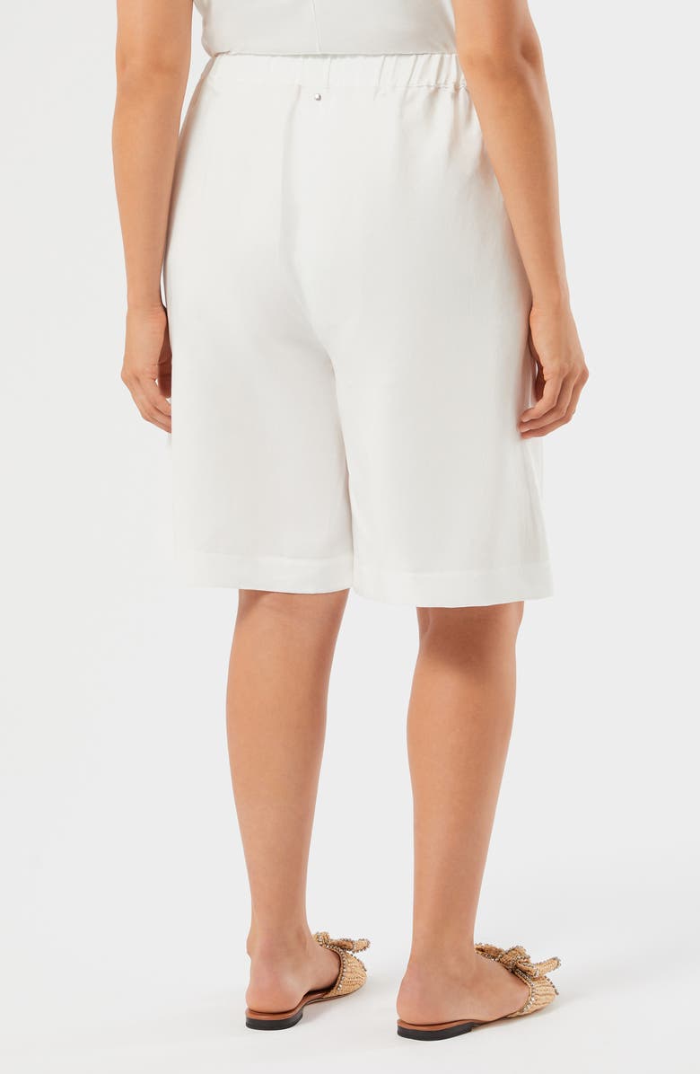 Marina Rinaldi Spugna Drawstring Shorts, Alternate, color, Ivory