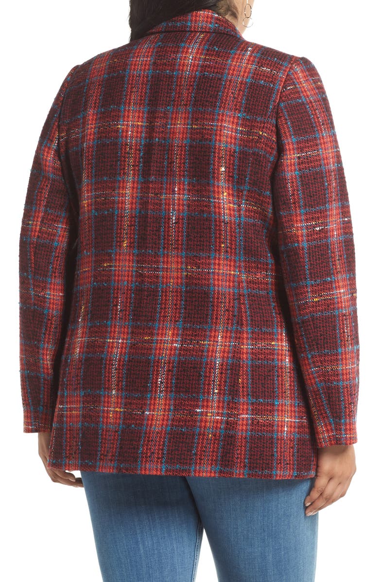 Halogen<sup>®</sup> Plaid Tweed Blazer, Alternate, color, 