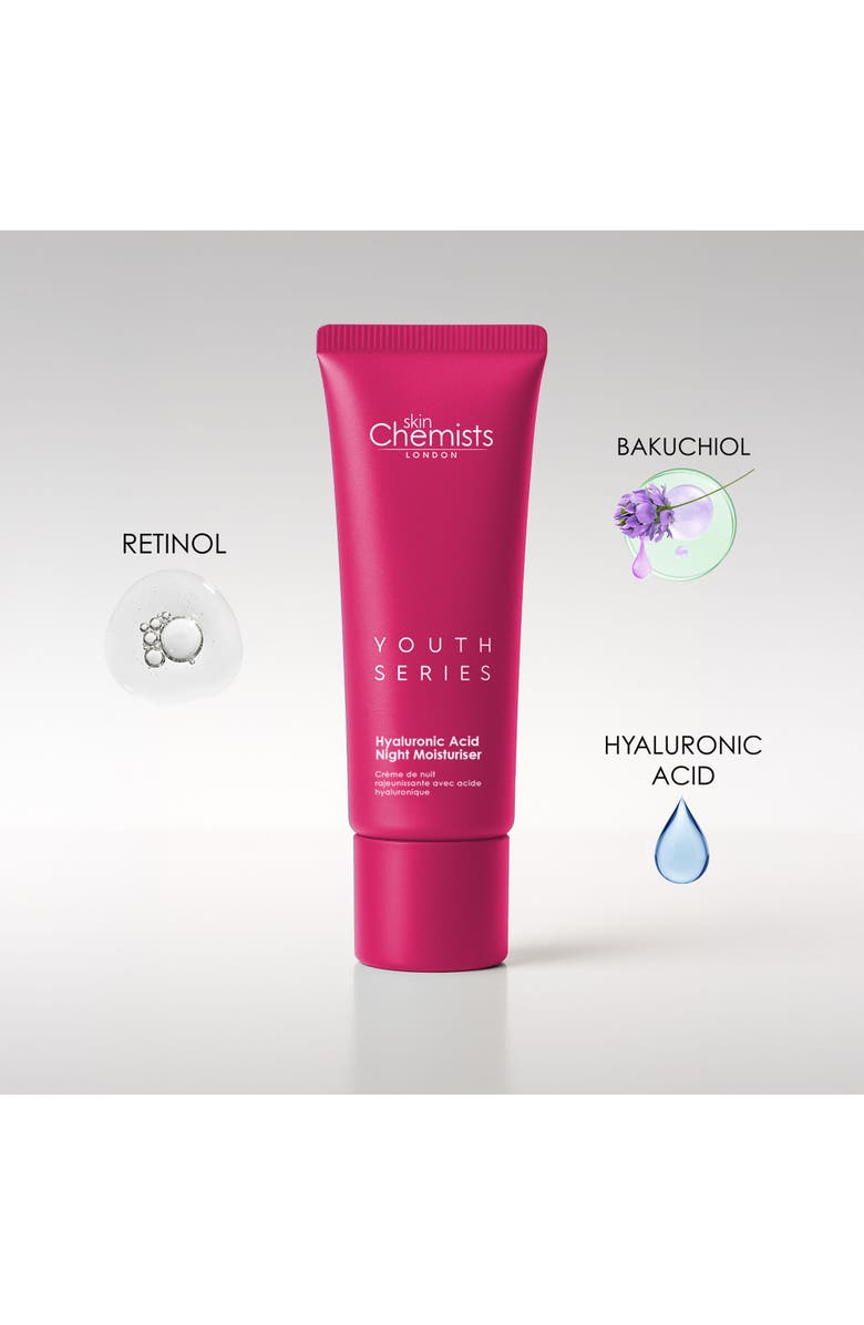 SKINCHEMISTS Retinol Bakuchiol Anti-Ageing Night Moisturiser 50ml for Fine Lines, Wrinkles, Firmness & Radiance, Alternate, color, White