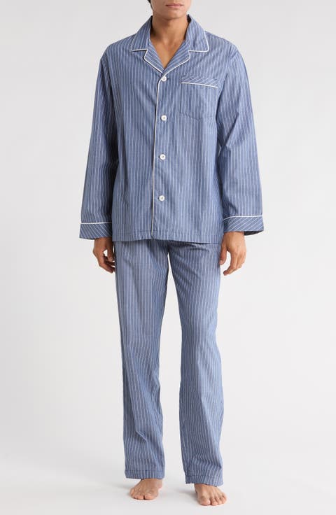 Stripe Cotton Poplin Pajamas