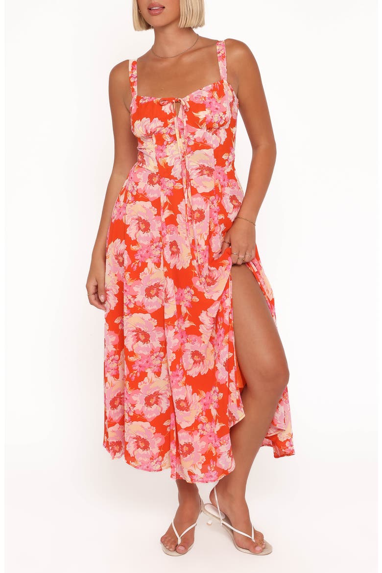 Elodie Floral Midi Sundress, Main, color, RED FLORAL