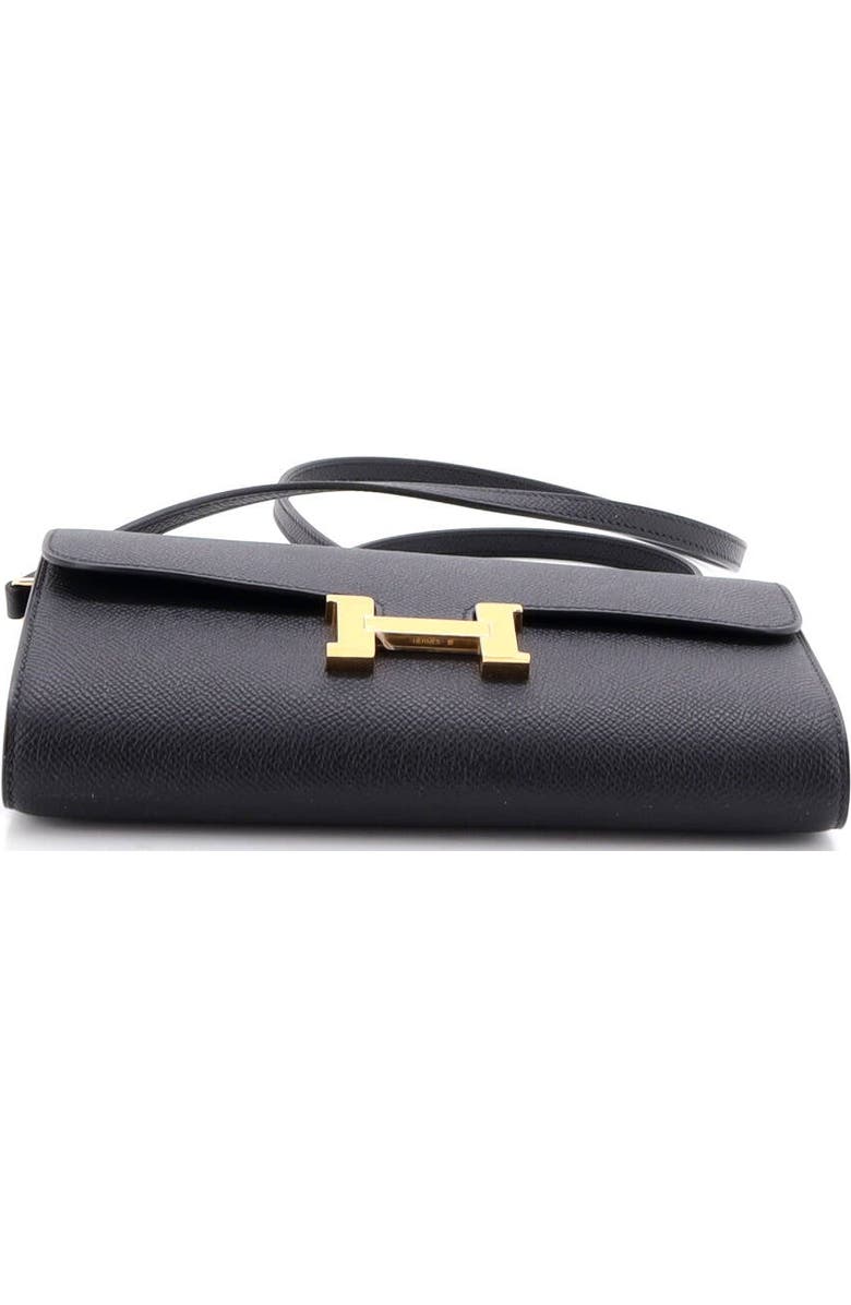 Pre-Owned Hermes Constance To Go Wallet Epsom, Alternate, color, Noir
