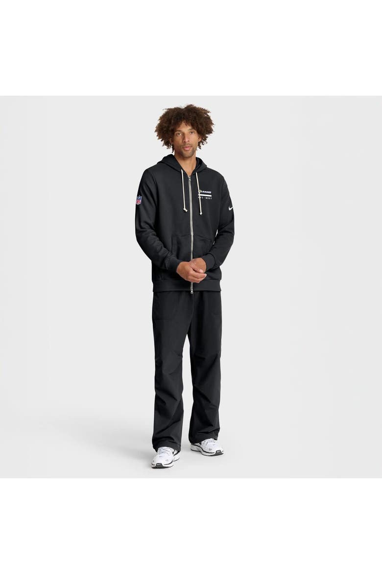 Men's Nike Black Los Angeles Rams Sideline Standard Issue Utility Player Dri-FIT Full-Zip Hoodie, Alternate, color, Black