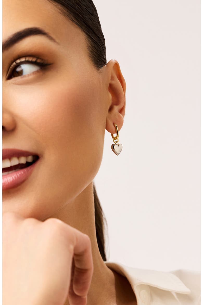 Heart Earrings - Wesley, Alternate, color, Gold