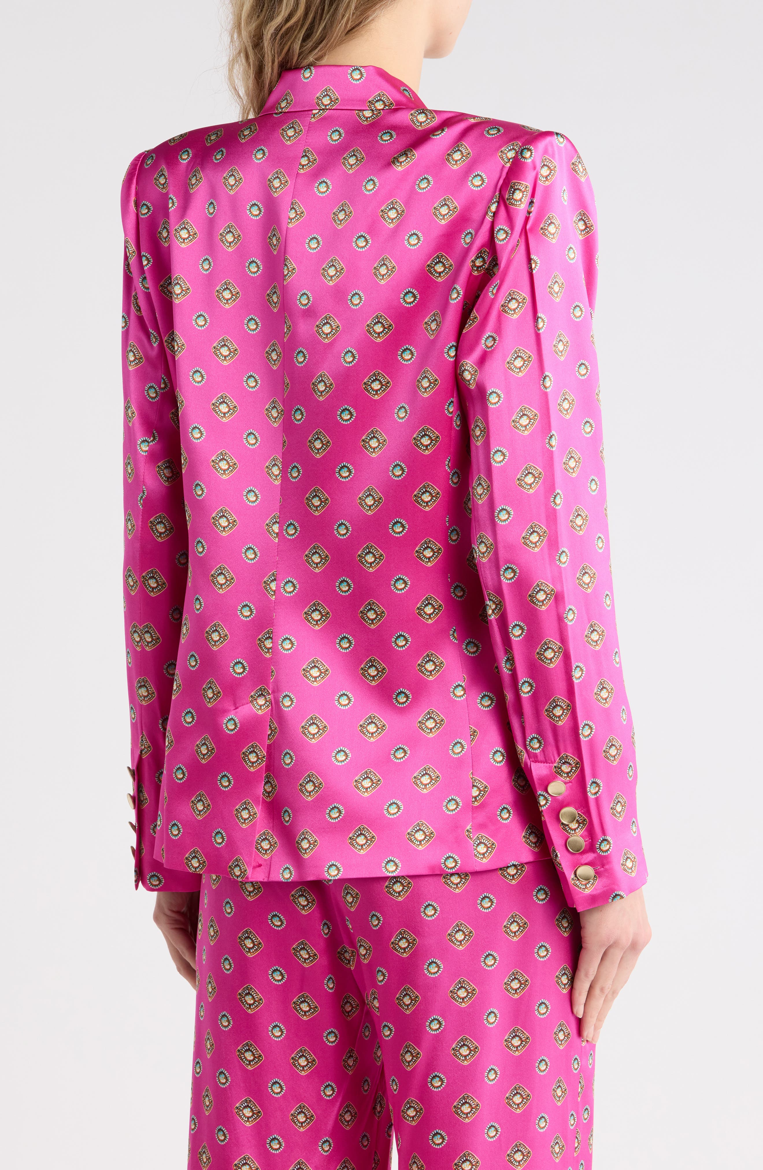 Colin Double Breasted Silk Blazer - image 2