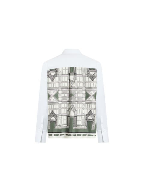 Sirene St. Croce Print Scarf-back Shirt
