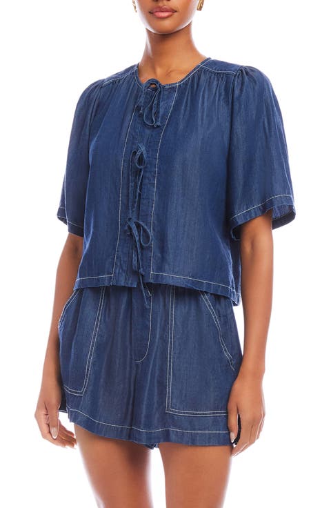 Nadine Tie Front Top