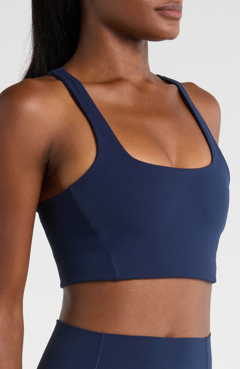 Free People FP Movement Never Better Racerback Bra, Alternate, color, Midnight Navy