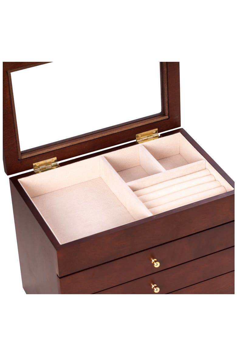 Rosewood Jewelry Box, Alternate, color, BROWN
