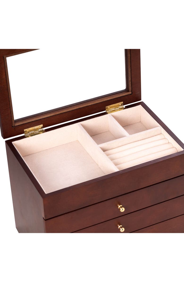 Bey-Berk Rosewood Jewelry Box, Alternate, color, Brown