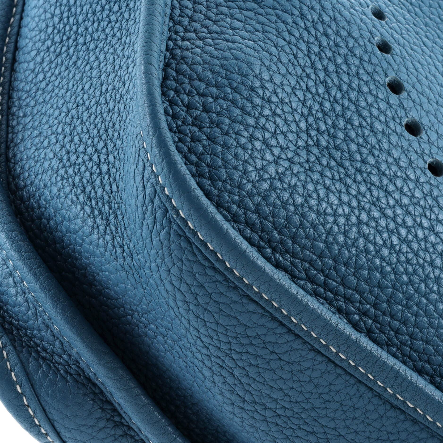 Pre-Owned Hermes Evelyne Bag Gen III Clemence PM, Alternate, color, Bleu Jean