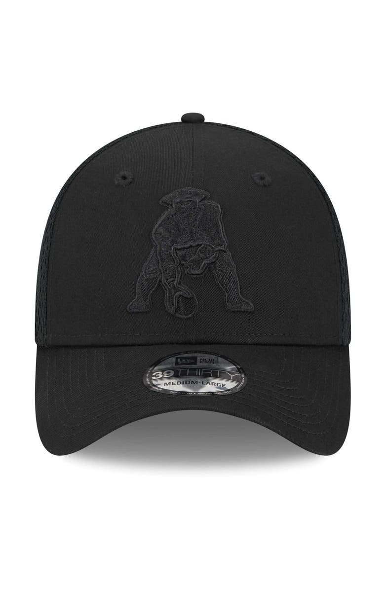 New Era Men's New Era Black  New England Patriots Throwback Main Neo 39THIRTY Flex Hat, Alternate, color, 