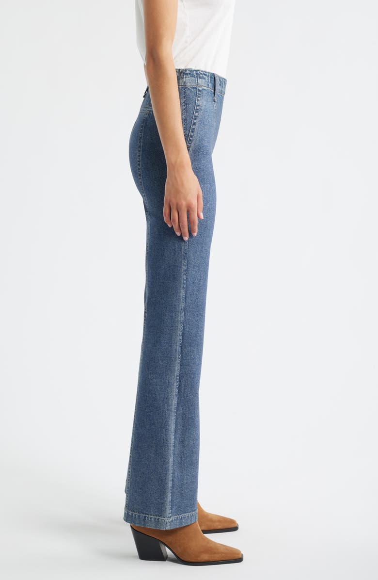 rag & bone Miramar Olivia High Waist Wide Leg Ponte Pants, Alternate, color, Blue