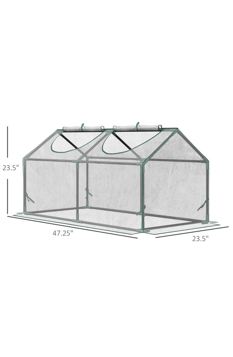 Outsunny Mini Greenhouse, Alternate, color, Clear