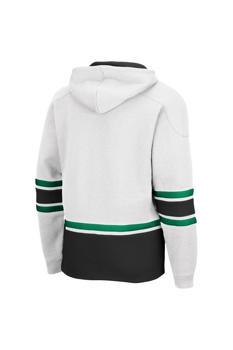 Men's Colosseum White North Dakota Lace Up 3.0 Pullover Hoodie, Alternate, color, White