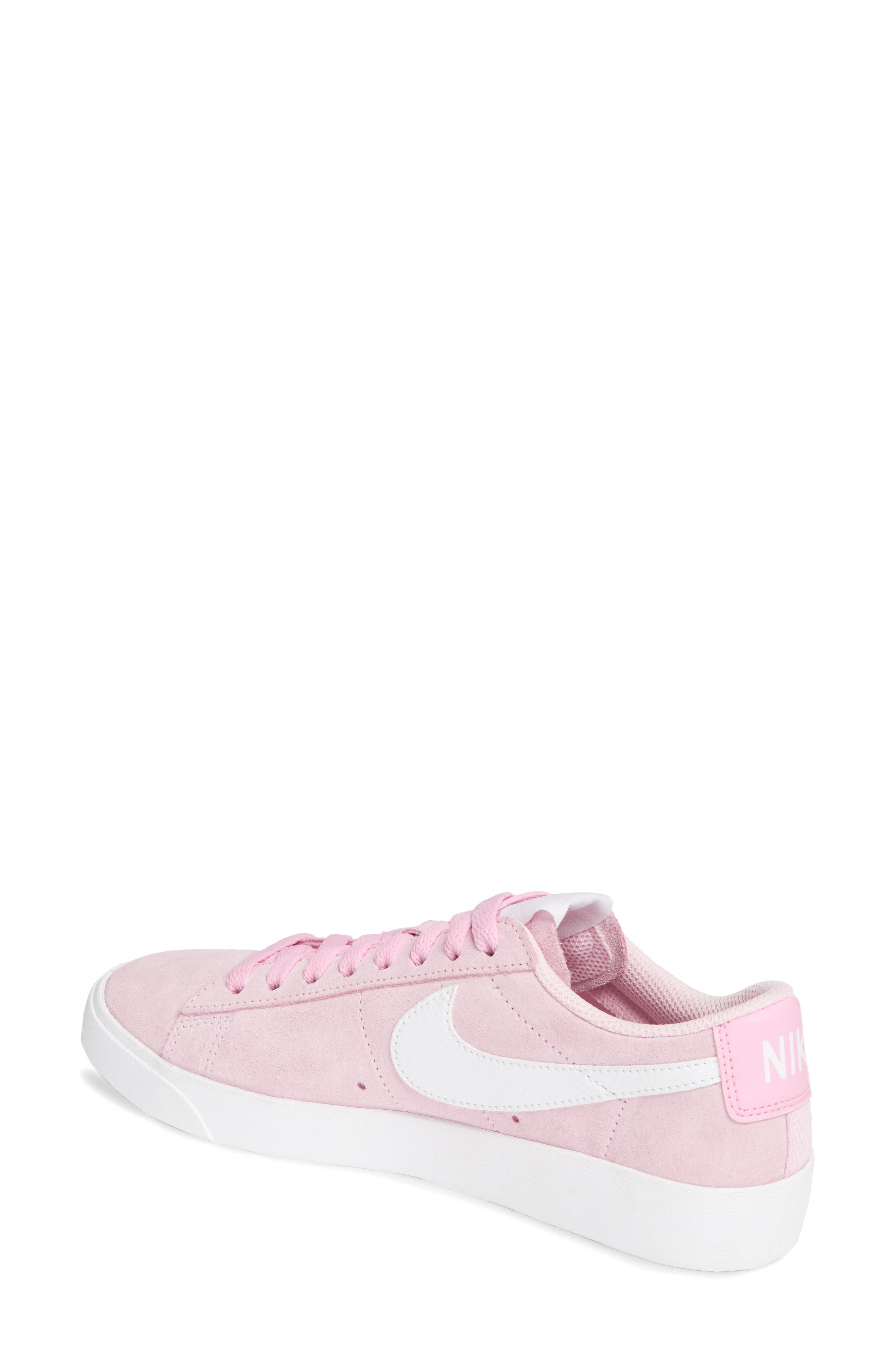 Blazer Low Sneaker, Alternate, color, PINK FOAM / WHITE/ WHITE