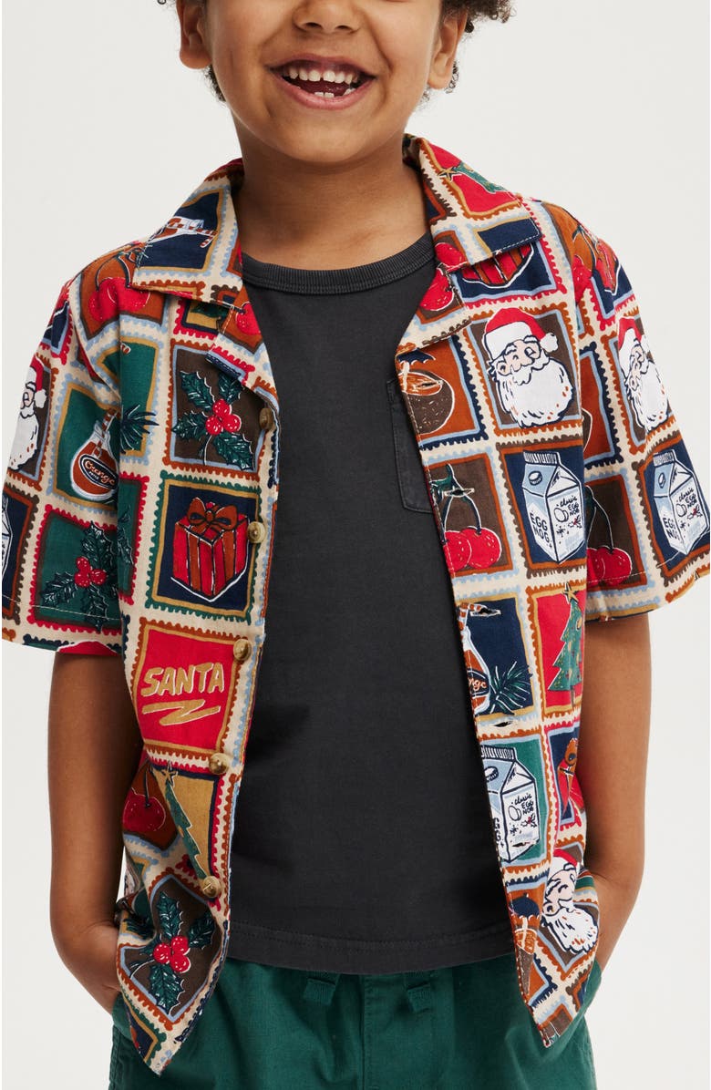Cotton On Kids Kid's Cabana Short Sleeve Shirt, Main, color,