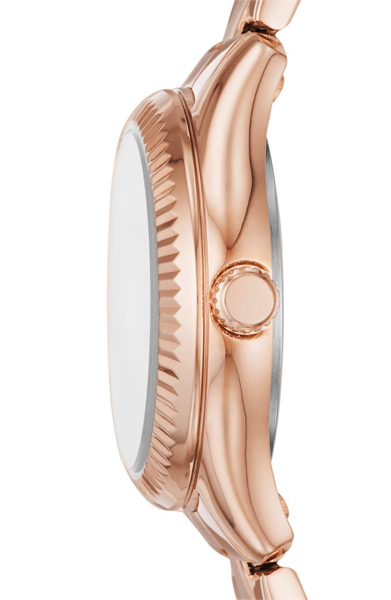 Fossil Rye Rose Gold Tone Bracelet Watch, 30mm, Alternate, color, Rose Gold