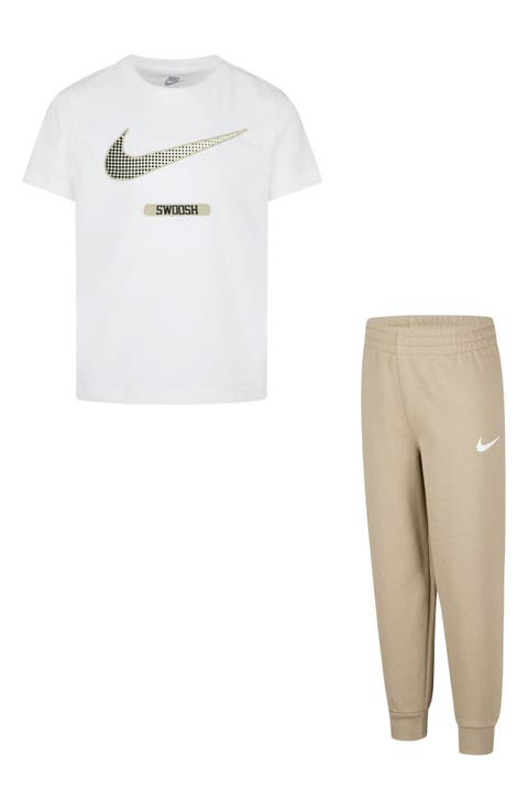 Kids' Swoosh T-Shirt & Pants Set (Little Kid)