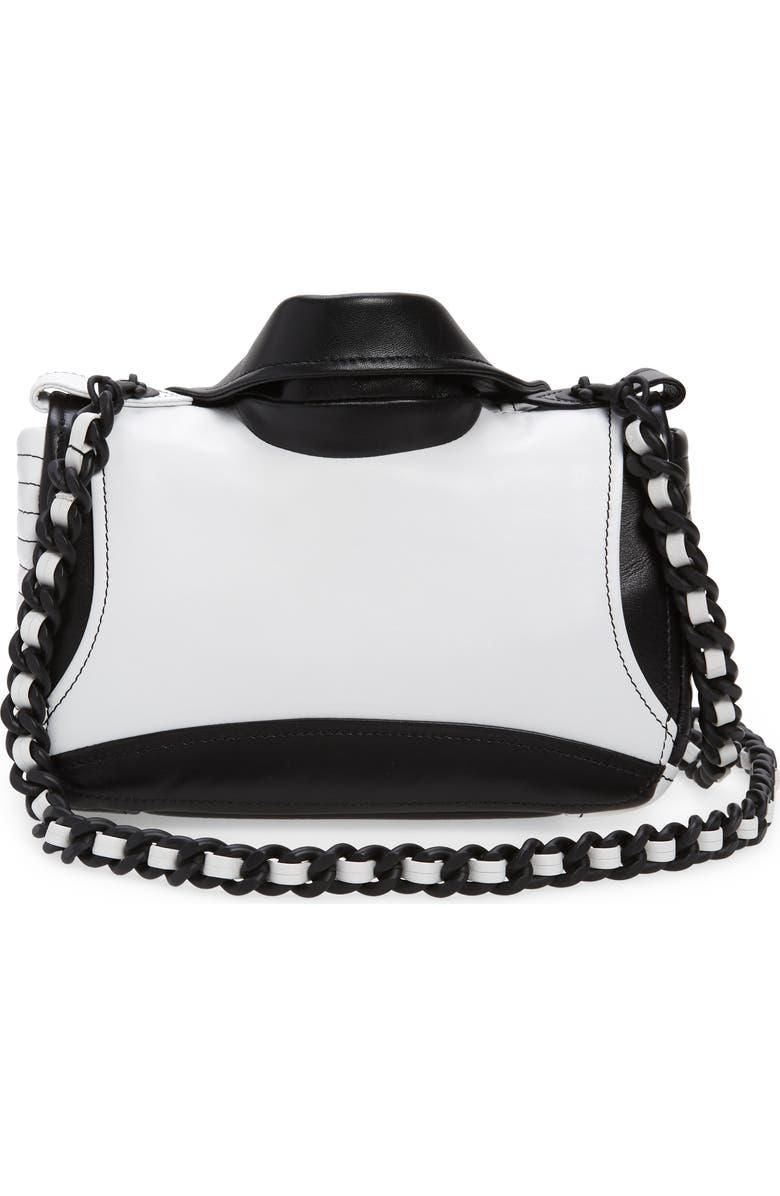 Moschino Optical Biker Colorblock Leather Shoulder Bag, Alternate, color,