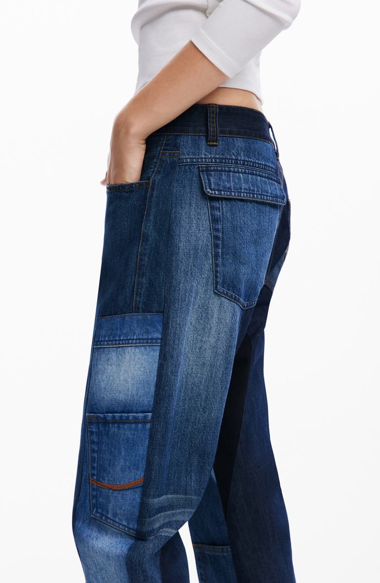 Desigual Herita Straight Leg Jeans, Alternate, color,