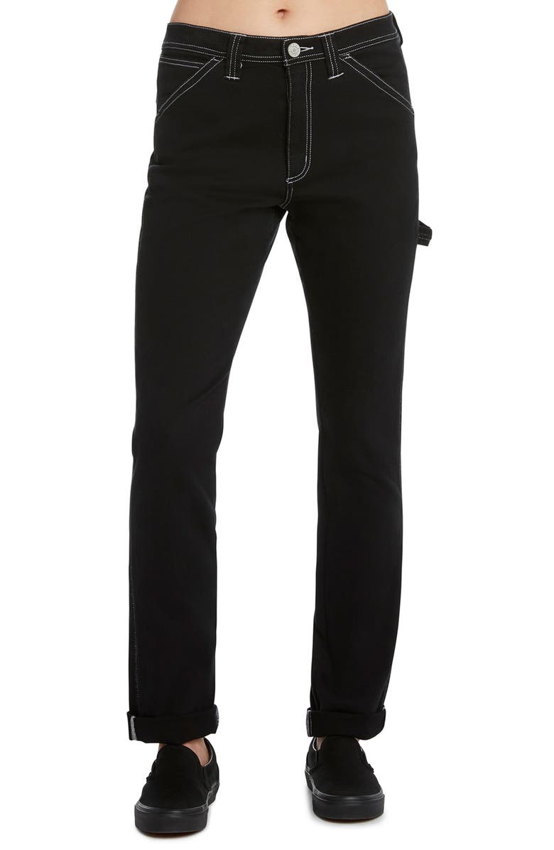 Dickies Roll Hem Slim Carpenter Jeans, Main, color,