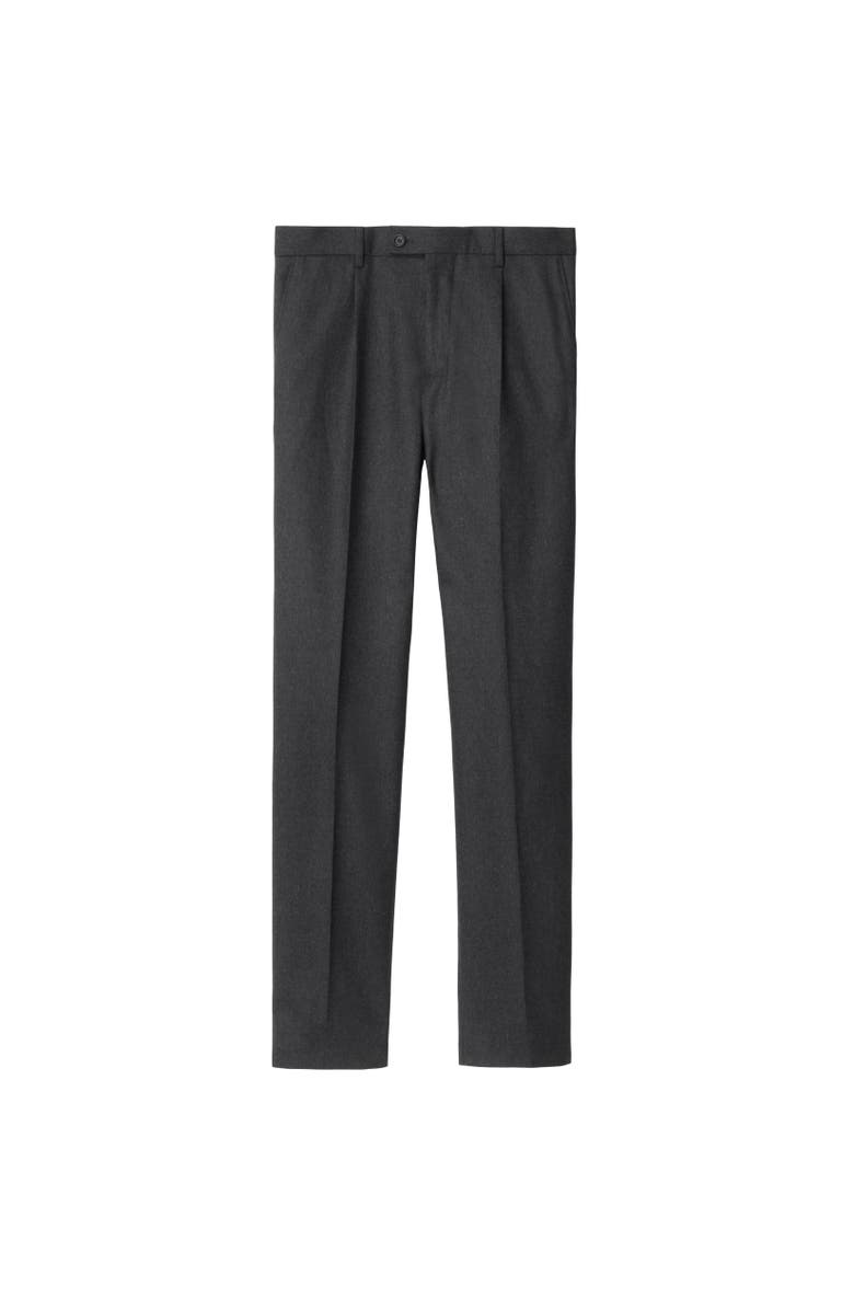 Burberry Wool Flannel Tailored Trousers, Alternate, color, Brisk Grey