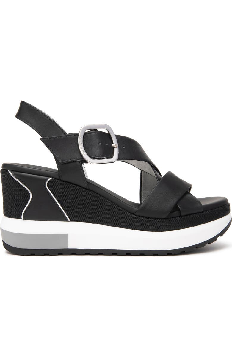 NeroGiardini Sport Wedge Sandal, Alternate, color, Black