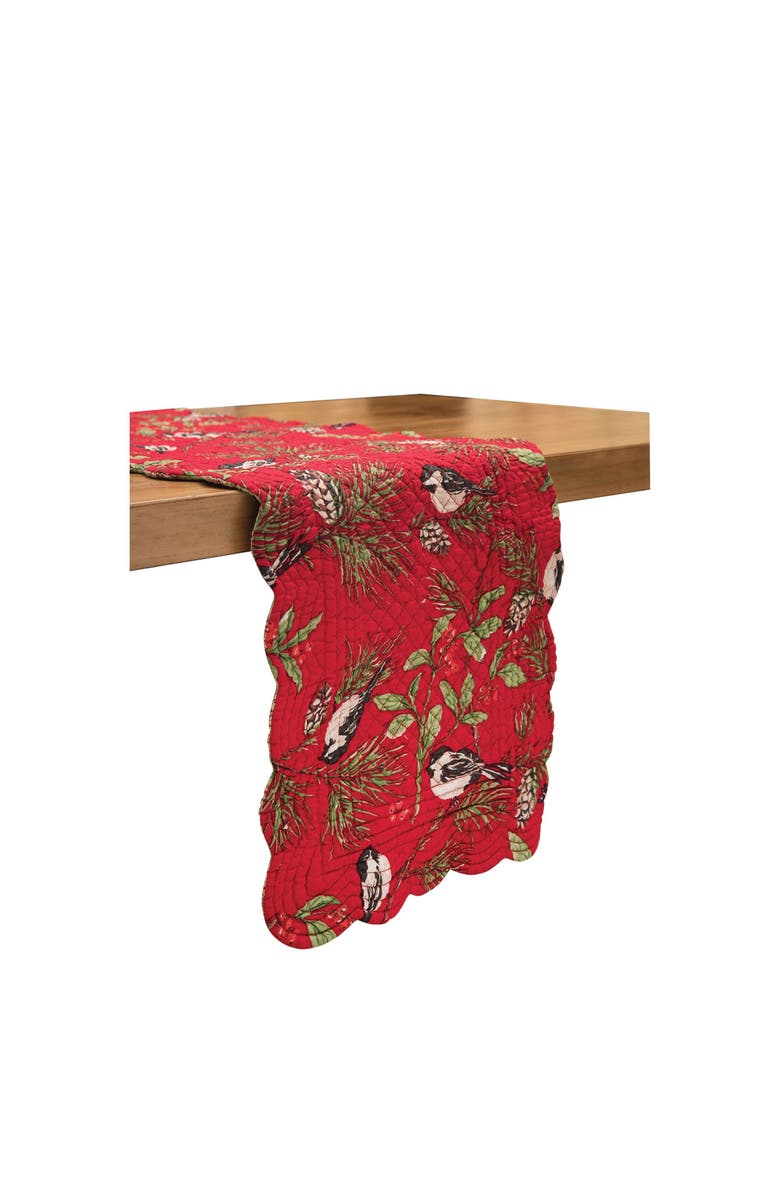 C&F Home Chickadees
Pine Needles Red Quilted 100% Cotton Christmas Table Runner, Alternate, color, Red
