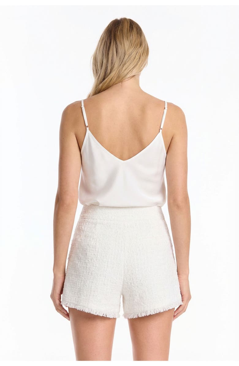 The Noli Shop Tamara Tweed Button Short, Alternate, color, White