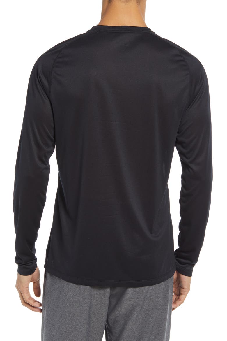 Men's Performance Long Sleeve T-Shirt, Alternate, color, BLACK