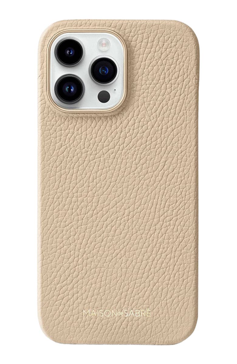 MAISON de SABRÉ Leather Phone Case, Main, color, Saharan Nude