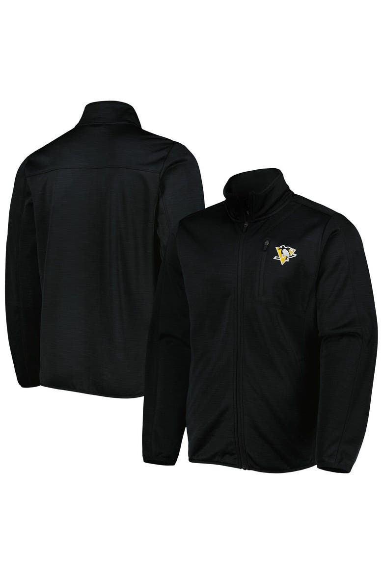 Men's G-III Sports by Carl Banks Black Pittsburgh Penguins Closer Transitional Full-Zip Jacket, Main, color, Black