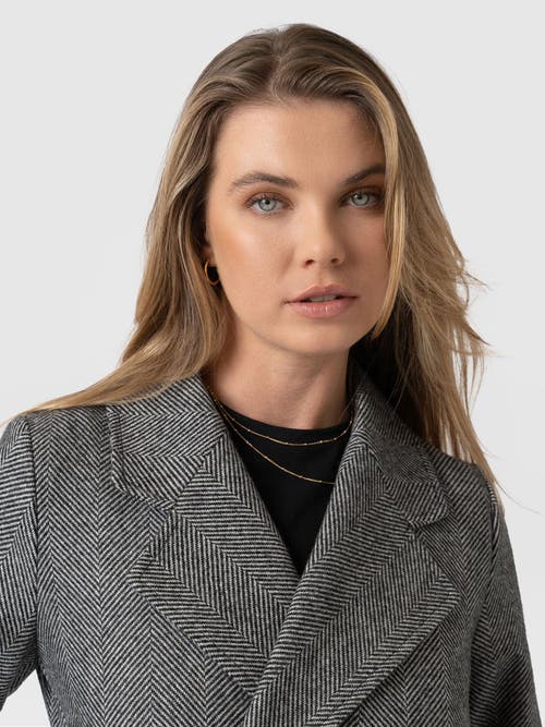 Saint + Sofia Audrey Wrap Coat In Gray