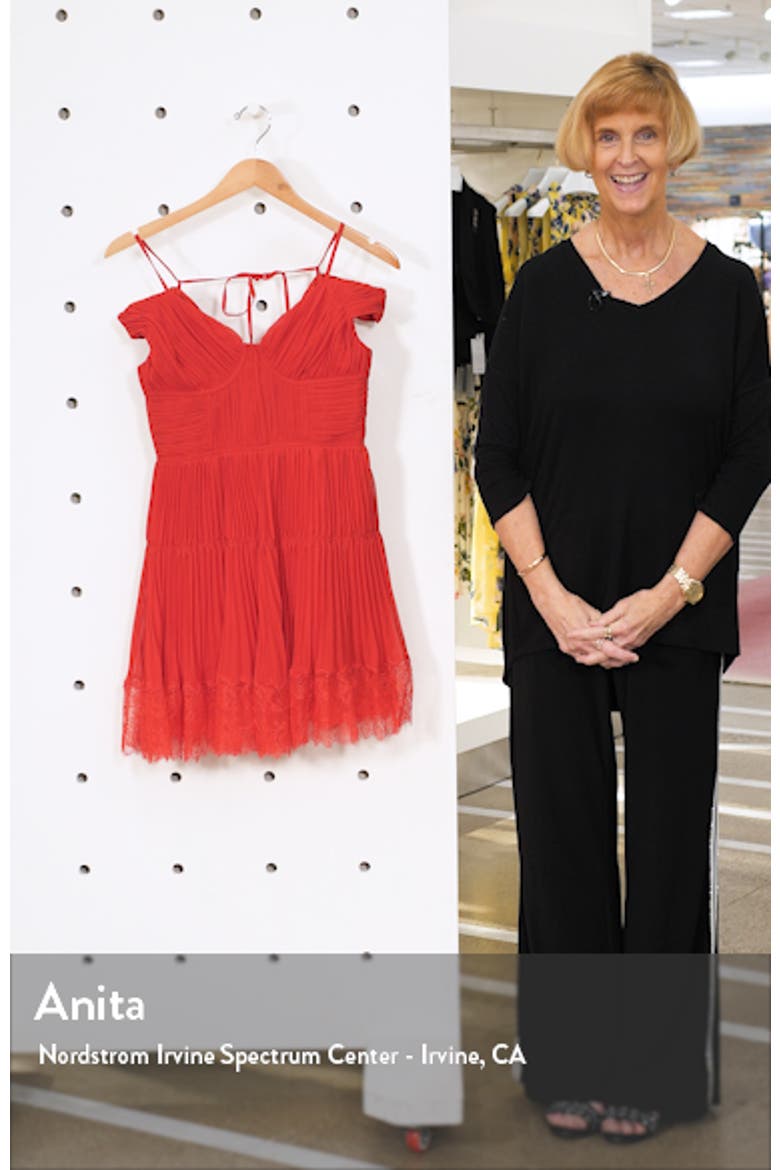 Pleated Cold Shoulder Minidress video