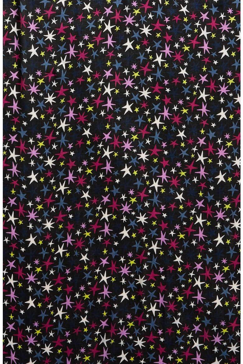 stars scarf, Alternate, color, BLACK