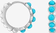 Dower & Hall Medium Azure Turquoise Huggie Hoops