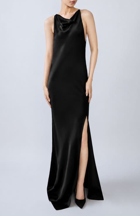 Satin Halter Gown