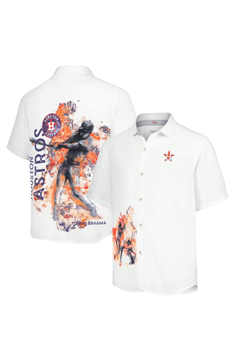 Tommy Bahama Men's Tommy Bahama White Houston Astros Veracruz Ace Islanders Button-Up Shirt, Main, color, White